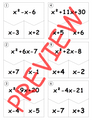 Factoring Trinomials a=1 (Puzzles)