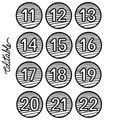Black and White Number Labels, Printable Number Labels, Lockers Numbers