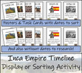 Inca Empire Timeline Display Research and Sorting Activity