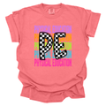 Checkered PE Rainbow T-shirt - Comfort Colors
