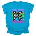 Checkered PE Rainbow T-shirt - Comfort Colors