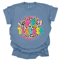 PE Teacher Leopard Circle Comfort Colors