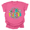 PE Teacher Leopard Circle Comfort Colors