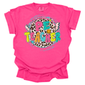 PE Teacher Leopard Circle Comfort Colors