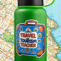 Travel and Tourism Teacher Vinyl Waterproof Sticker – Suitcase Design for CTE Educators