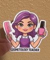 Cosmetology Teacher(#2) Waterproof Vinyl Sticker – Cute Salon-Inspired Design for Beauty and CTE Instructors Cosmetology Teacher(#2) Waterproof Vinyl Sticker – Cute Salon-Inspired Design for Beauty and CTE Instructors