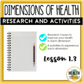 8 Dimensions of Health Research & Activities for Middle & High School Teens
