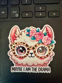 Maybe I Am the Drama – Cute Llama Waterproof Vinyl Sticker