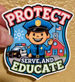 Law Enforcement Teacher Waterproof Vinyl Sticker – “Protect, Serve, and Educate”