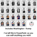 US History Presidents Timeline Bulletin Boards Government Civics 