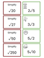 Thanksgiving 8th Grade Exponents and Roots Card Matching Game