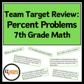 Percent Problems Group Review Activity | Grade 7 Math