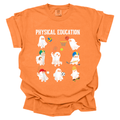 Physical Education Sporty Ghosts Halloween Comfort Color T-Shirts