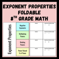 Properties of Exponents Foldable | 8th Grade Math