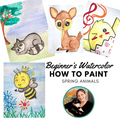 In this spring-themed painting class, we will learn how to paint with watercolor using a variety of painting techniques, play interactive games, engage in educational discussions, and discover fun facts about the subjects we draw.