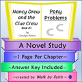 Nancy Drew and the Clue Crew Pony Problems Novel Study