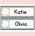Boho Daisy Student Desk Labels, Floral Name Posters, Editable Classroom Labels