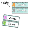 Printable Bright Student Desk Plates, Editable Classroom Labels