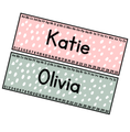 Printable Boho Neutral Spotty Student Desk Plates, Classroom Labels, Posters
