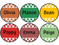 Printable Boho Bright Fall Student Nametags, Autumn Name Labels Bundle Pack
