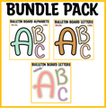 Printable Boho Bulletin Board Letters Bundle Pack, Large Alphabet Letters