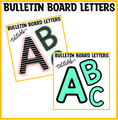 Printable Bulletin Board Letters Bundle Pack, Bright Large Alphabet Letters