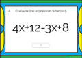 Combining Like Terms & Evaluating Algebraic Expressions: DIGITAL BOOM Cards