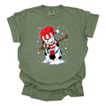 Dabbing Soccer Snowman  - Comfort Colors T-shirt