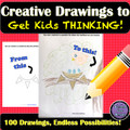 Critical Thinking Activity and Creative Drawings -- Includes 100 Drawings!