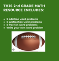 SUPER BOWL MATH: ADD/SUBTRACT/FRACTIONS WORD PROBLEMS (2ND) ANS. KEY