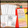Fraction Flip Book | Fractions Worksheet | Fraction Anchor Chart | 3rd Grade