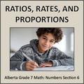 Ratios, Rates, and Proportions - Alberta Grade 7 Math