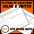 Solve & Switch: Systems of Equations Word Problem Round Robin Group Activity