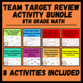 Team Target Review Bundle 8th Grade Math
