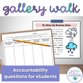 12 Spanish Weather Readings - El Clima Gallery Walk Back to School Activity