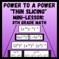 Power to a Power BTC Thin Slicing Mini-Lesson | 8th Grade Math Lesson