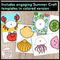 Summer Crafts | Ocean Animal Craft | Crab Craft | Turtle Craft | Jellyfish Craft