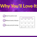 Leveled Long Division Cut and Paste Activities for 4th/ 5th Grade with & without