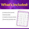 Leveled Equivalent Fractions Card Sort Activity for 4th Grade and 5th Grade Math