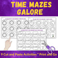 Telling Time Maze Activities | Hour, Half Hour, 5 Minutes & Minute Practice