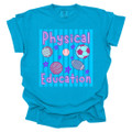 Trendy Preppy Stripes Physical Education - PE Teacher T-Shirt - Comfort Colors