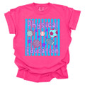 Trendy Preppy Stripes Physical Education - PE Teacher T-Shirt - Comfort Colors