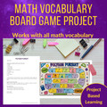 Math Vocabulary Board Game Project | Math Project-Based Learning Activity