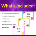 Multi-Digit Regrouping Subtraction Task Cards - 2nd and 3rd Grade - CRA Friendly