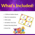 Multi-Digit Addition with Regrouping Task Cards for 2nd and 3rd Grade CRA Option