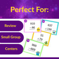 Multi-Digit Addition & Subtraction Task Cards Bundle 2nd, 3rd Grade | CRA