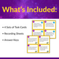 Multi-Digit Division Word Problem Task Cards for 3rd 4th 5th Grade With Remainders