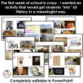 1st Day of School Activity US History Class Introduction Activity 8th Grade
