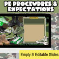 PE Procedures & Expectations Slides | PE Back to School Bootcamp