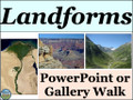 Physical Geography Landforms PowerPoint or Gallery Walk and Note Guide